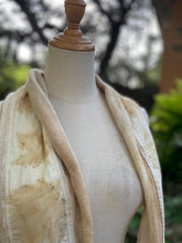 Load image into Gallery viewer, Organic eco printed scarf, infinity scarf bamboo polar fleece