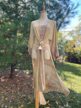 Load image into Gallery viewer, Eco Printed Kimono Robe Bamboo Jersey