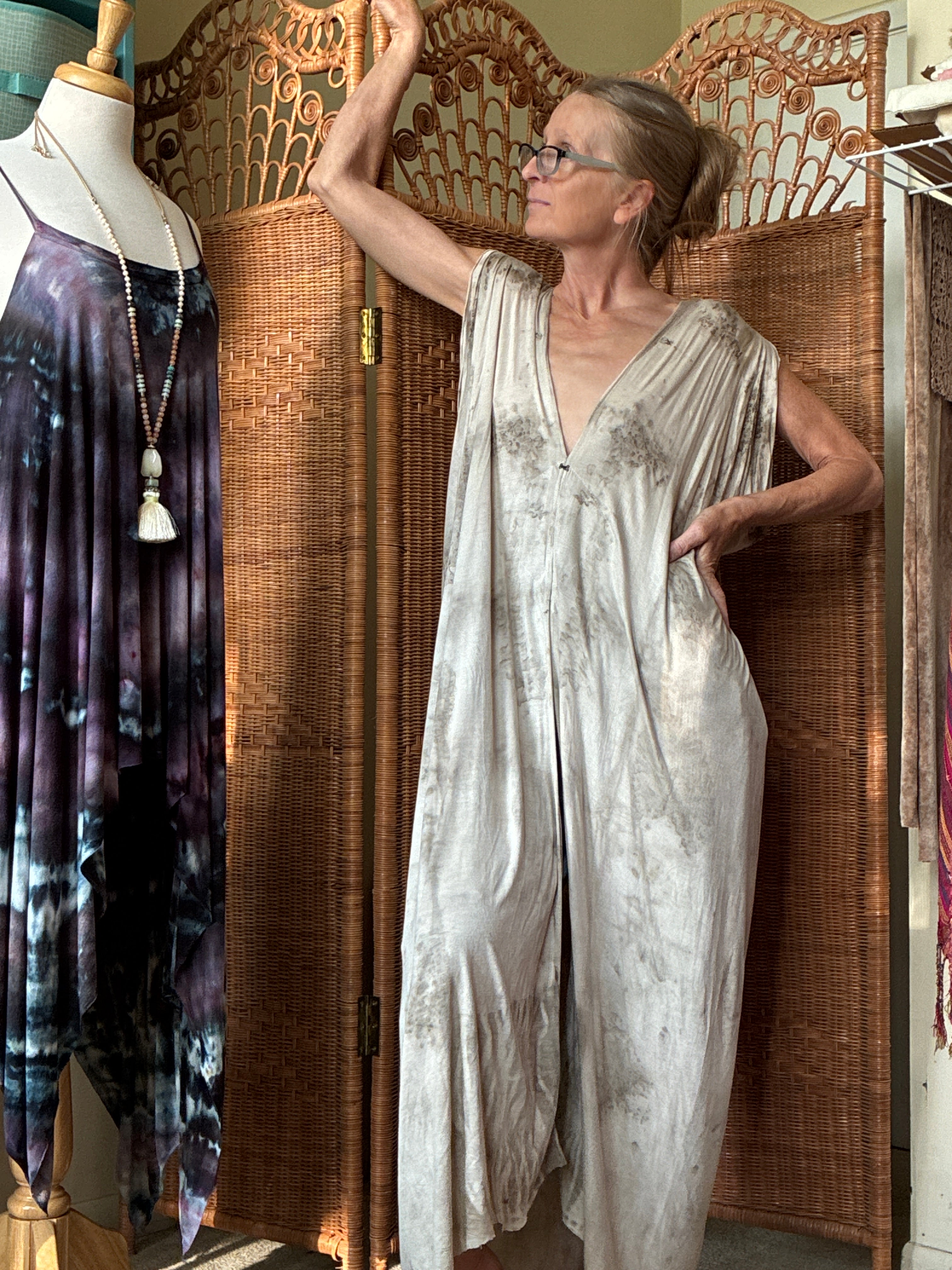 Eco Printed Caftan Robe