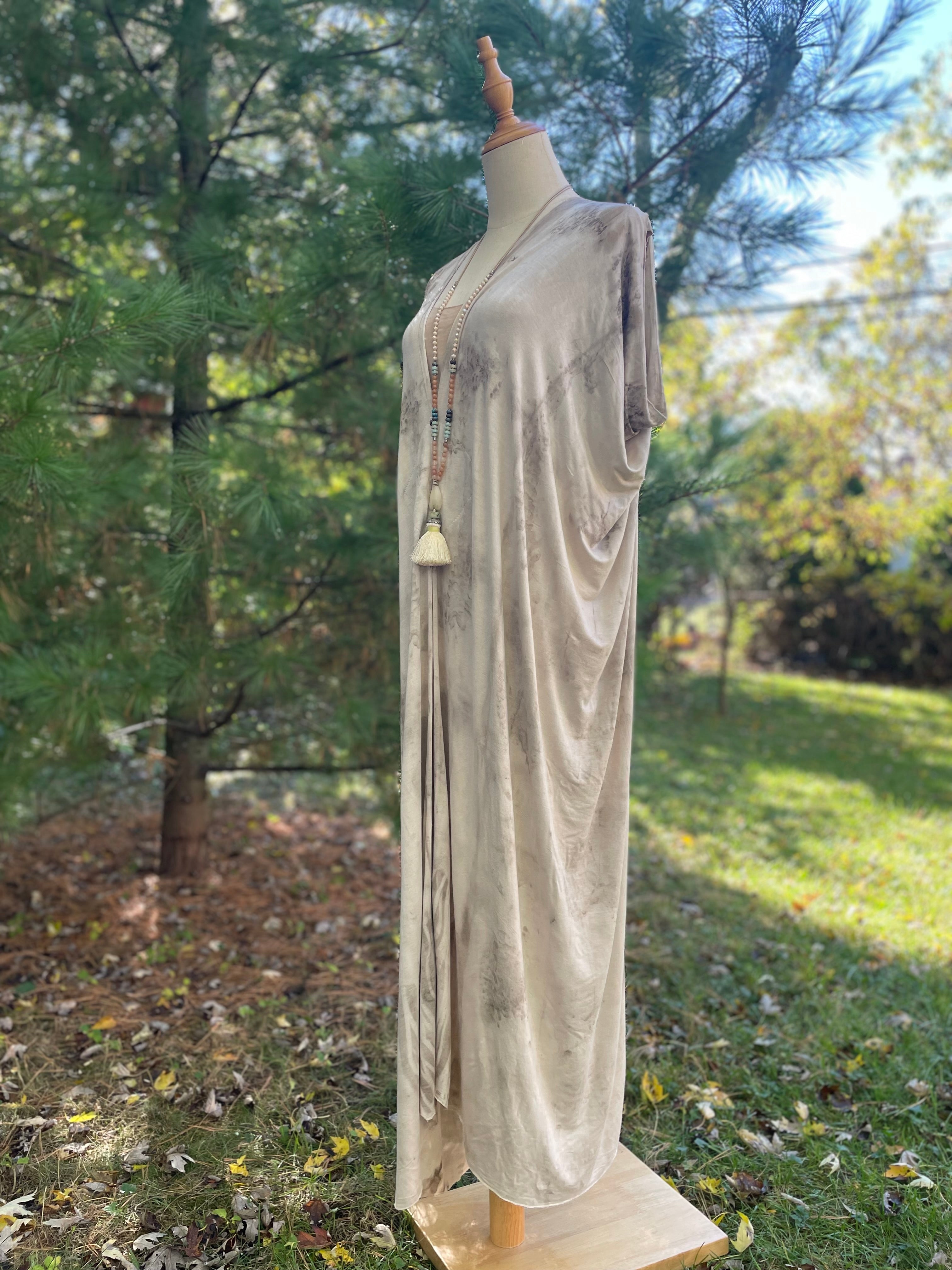 Eco Printed Caftan Robe