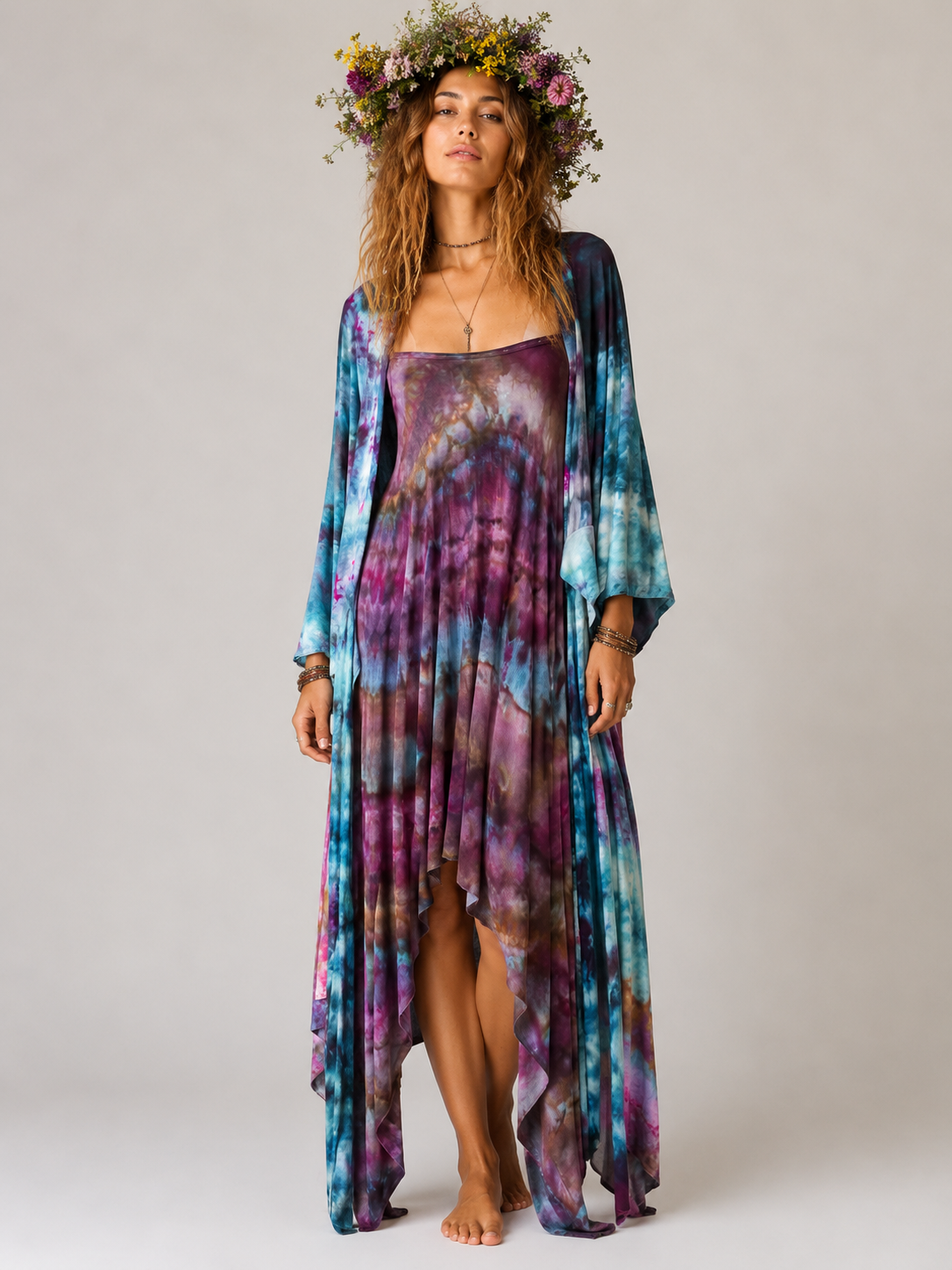 Tie Dyed Kimono Wrap