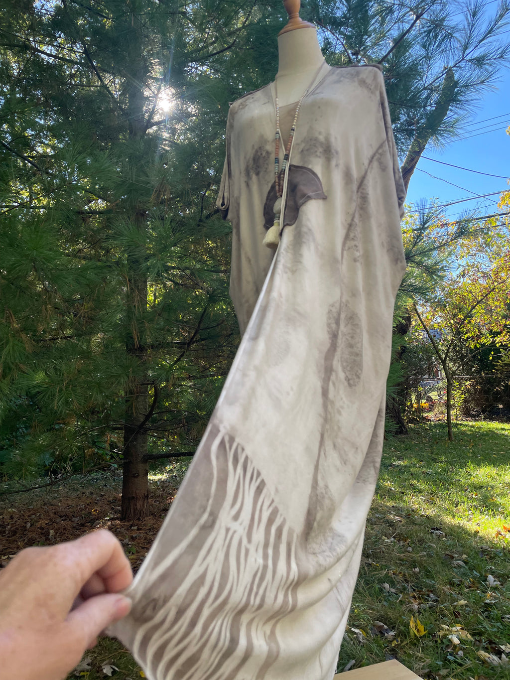Eco Printed Caftan Robe