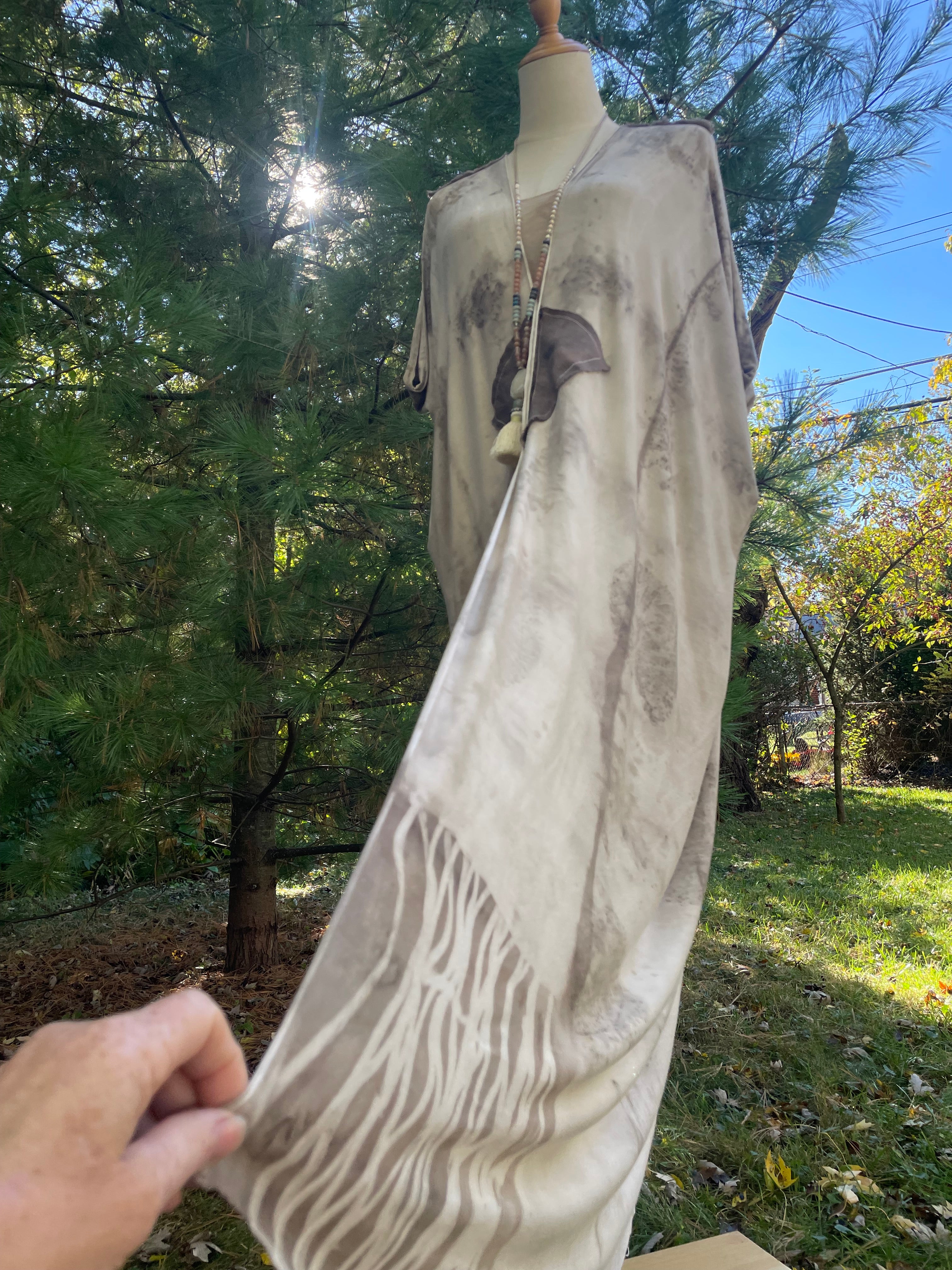 Eco Printed Caftan Robe