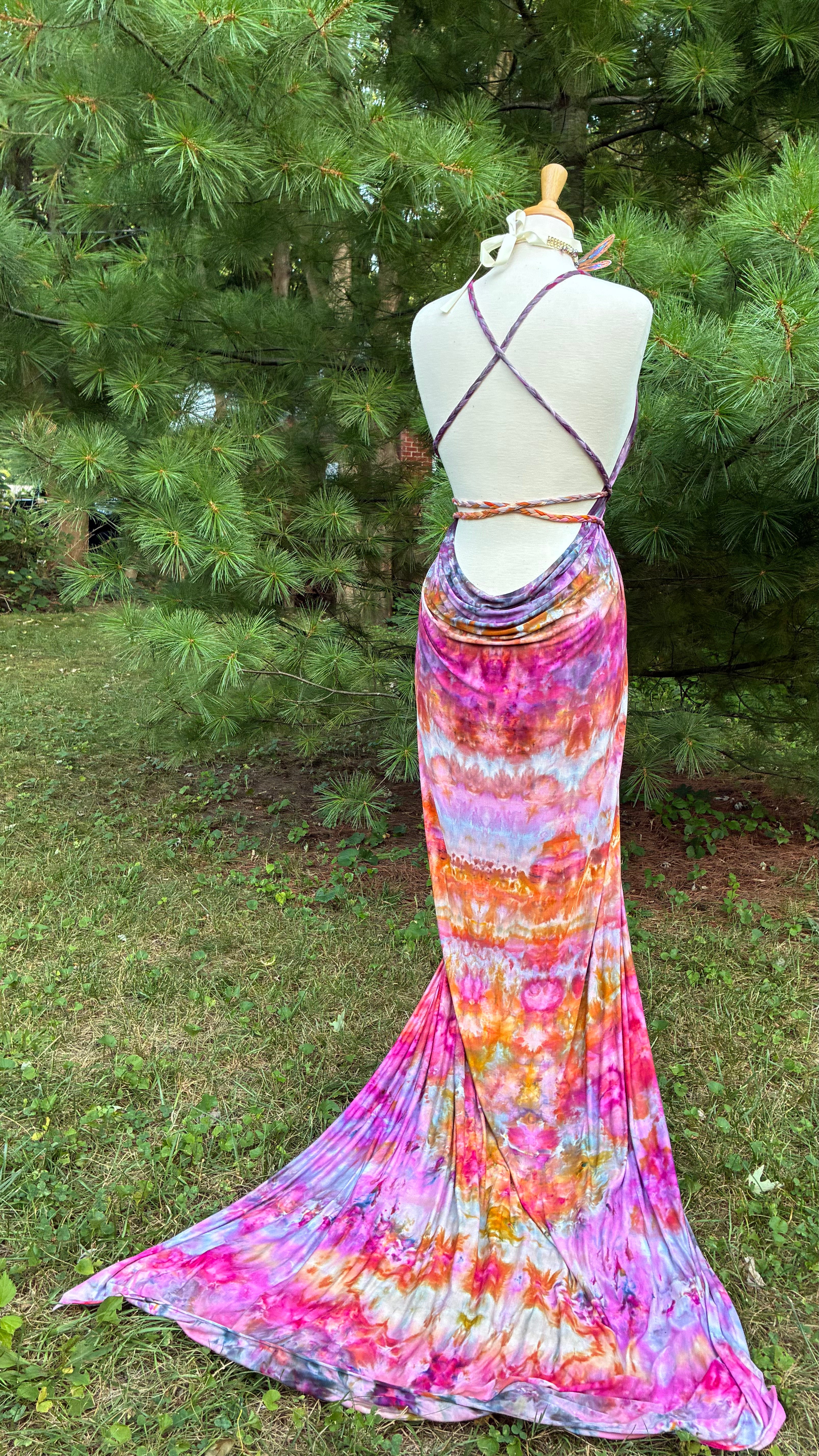 Custom Order Kaleidoscope Greek Goddess Body-con Dress fits S-M