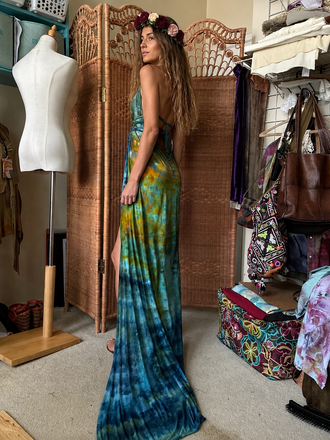 Hand-made Greek Goddess Body Con Dress Fits XS-M