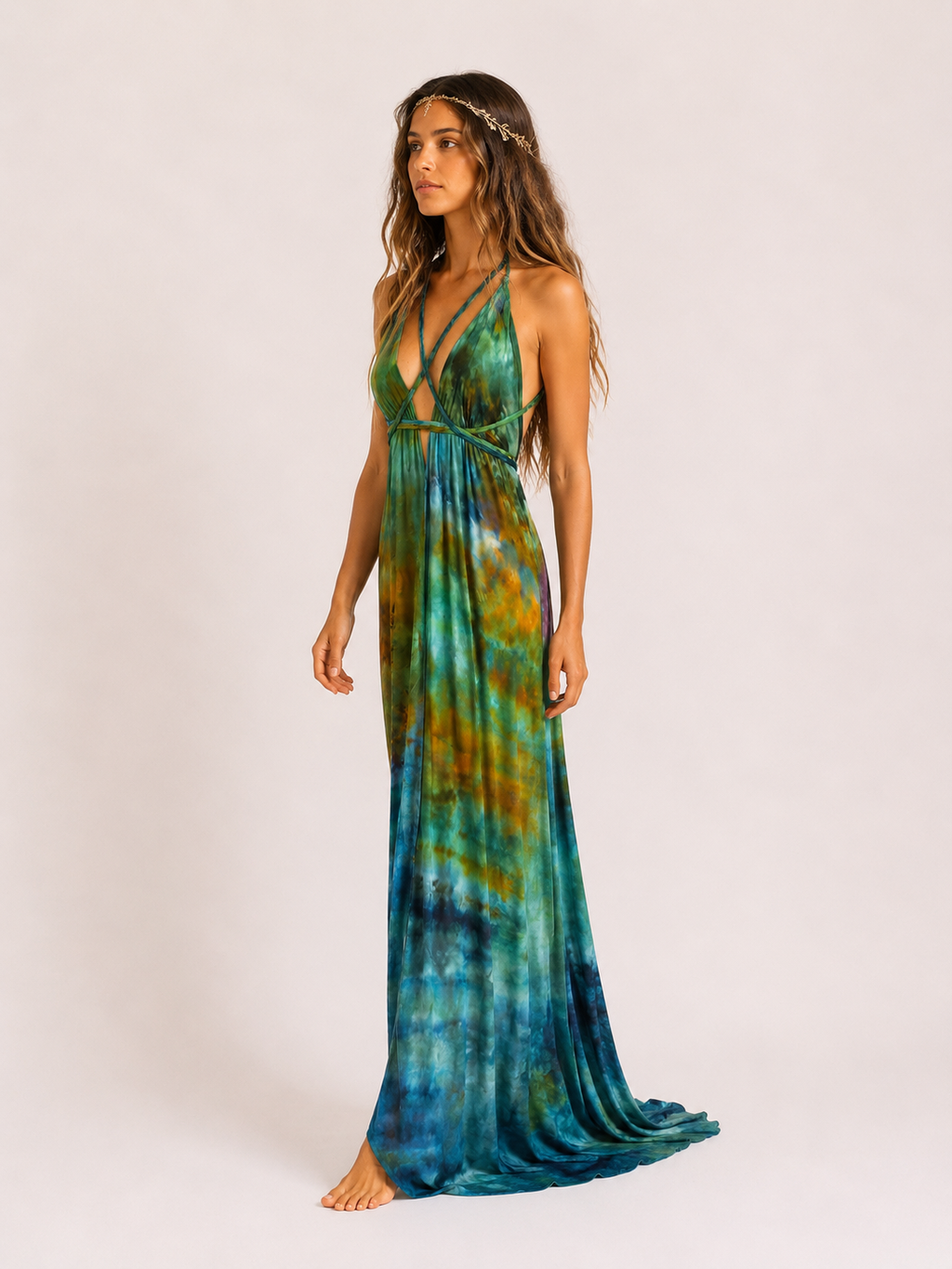 Hand-made Greek Goddess Body Con Dress Fits XS-M