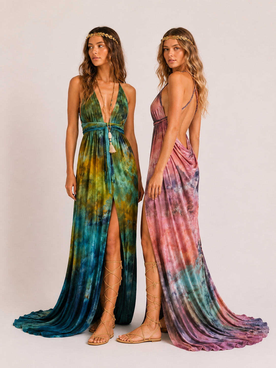 Hand-made Greek Goddess Body Con Dress Fits XS-M