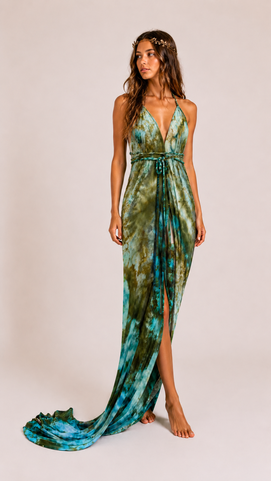 Nerina Handmade Greek Goddess Body Con Dress Fits XS-M