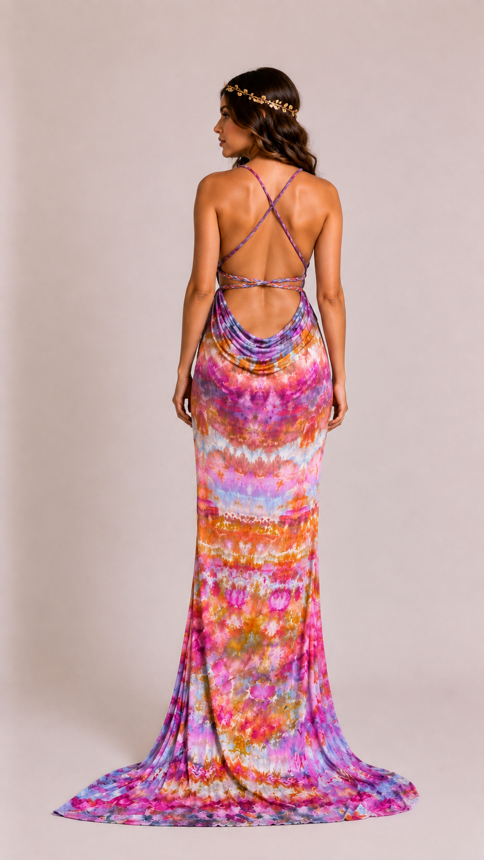 Custom Order Kaleidoscope Greek Goddess Body-con Dress fits S-M