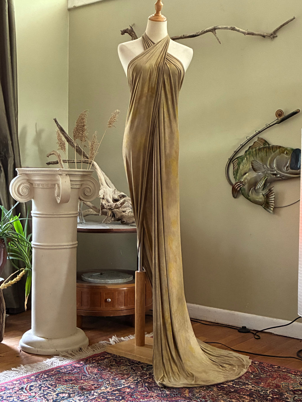 GG Eco dyed Greek Goddess Dress XS-S