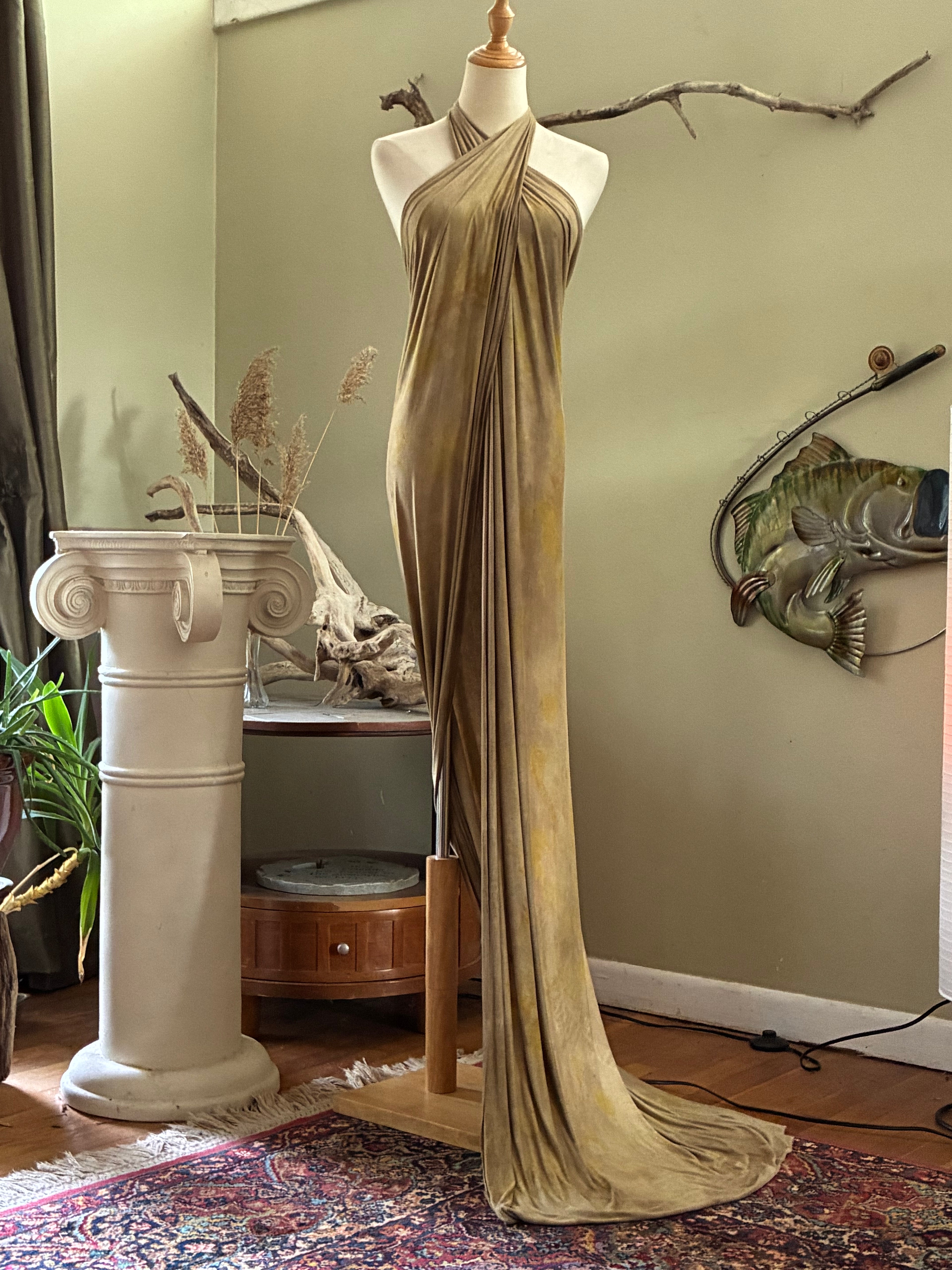 GG Eco dyed Greek Goddess Dress XS-S