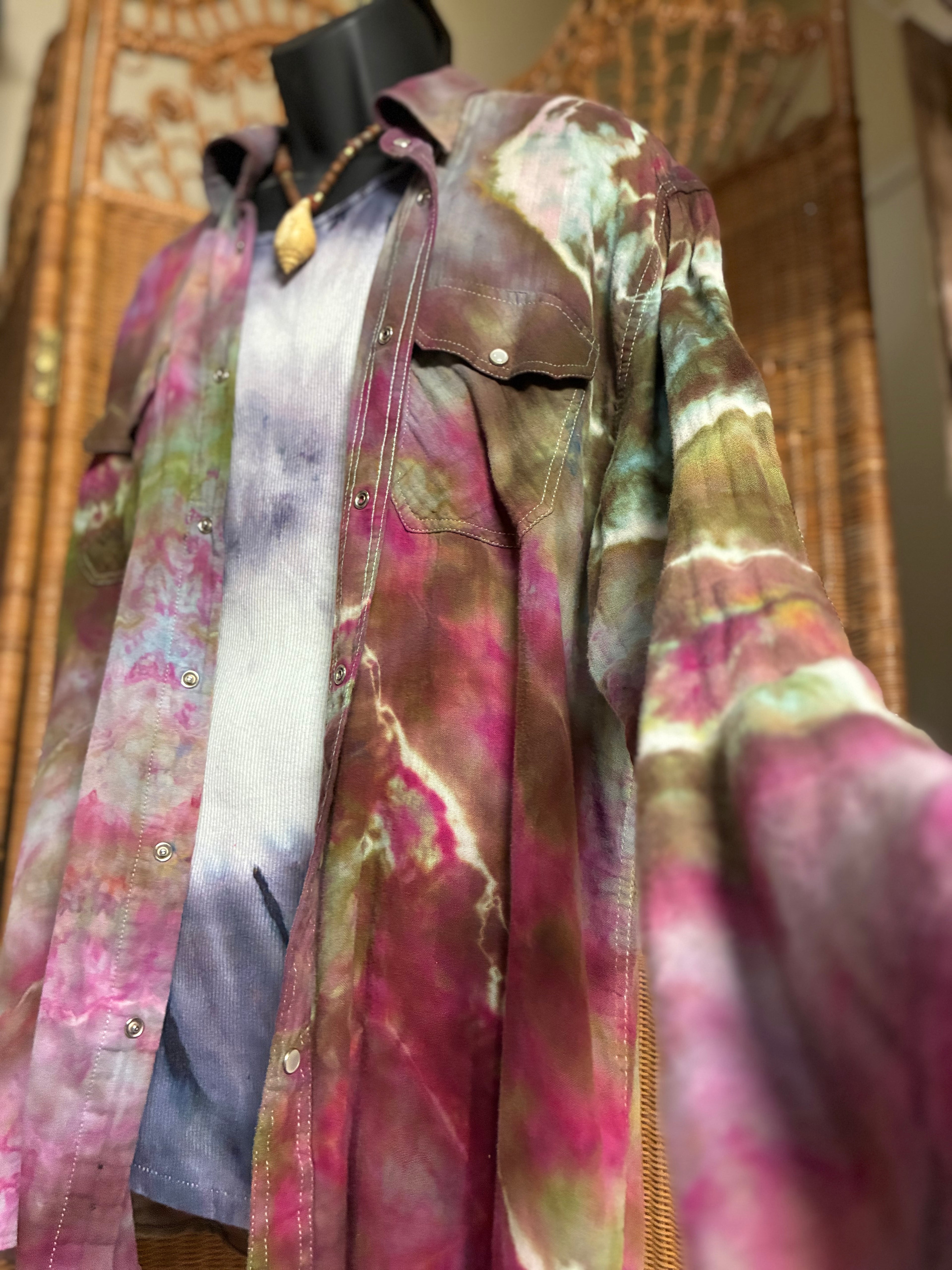 Ice Dyed Western Shirt