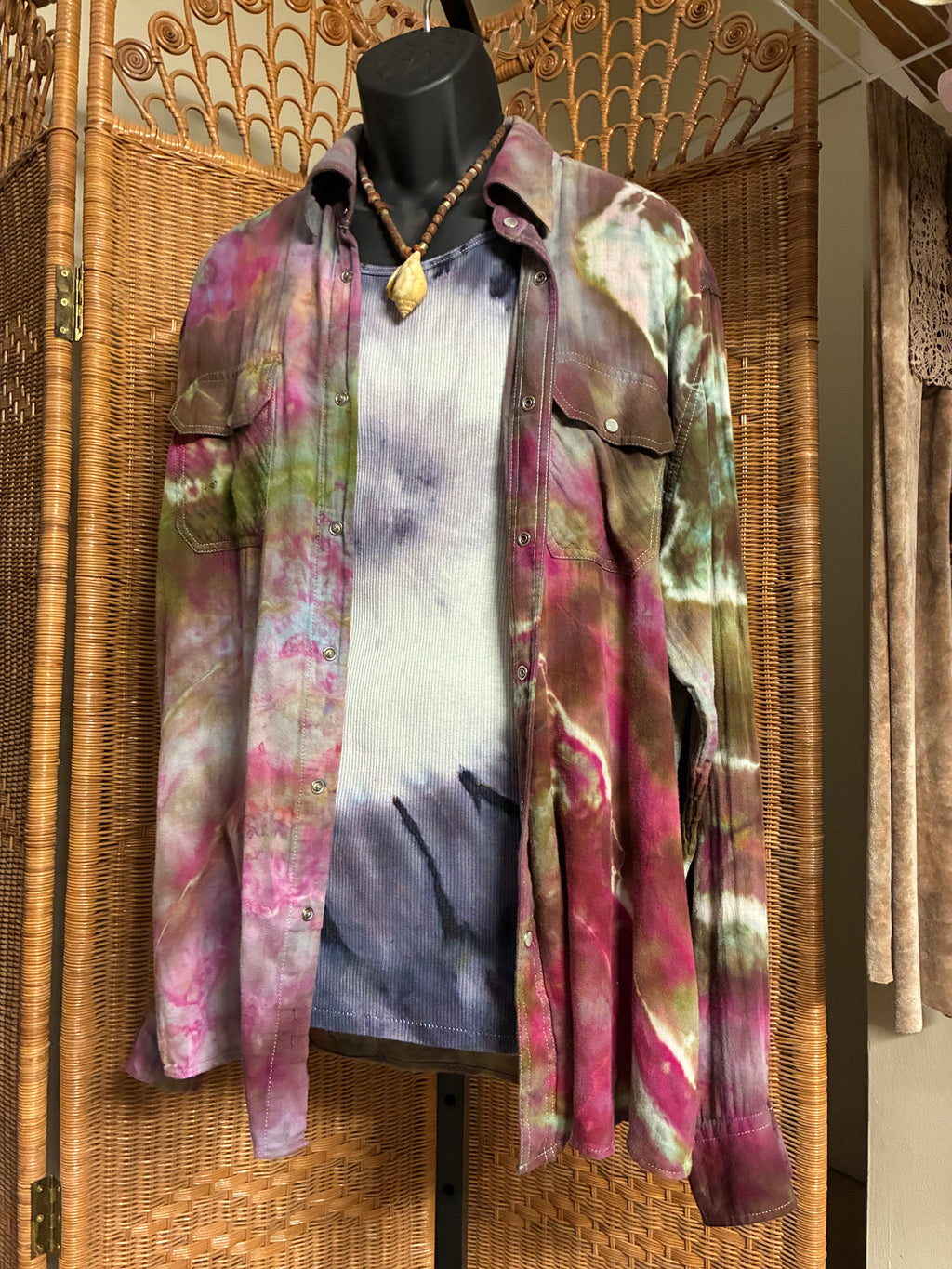 Ice Dyed Western Shirt