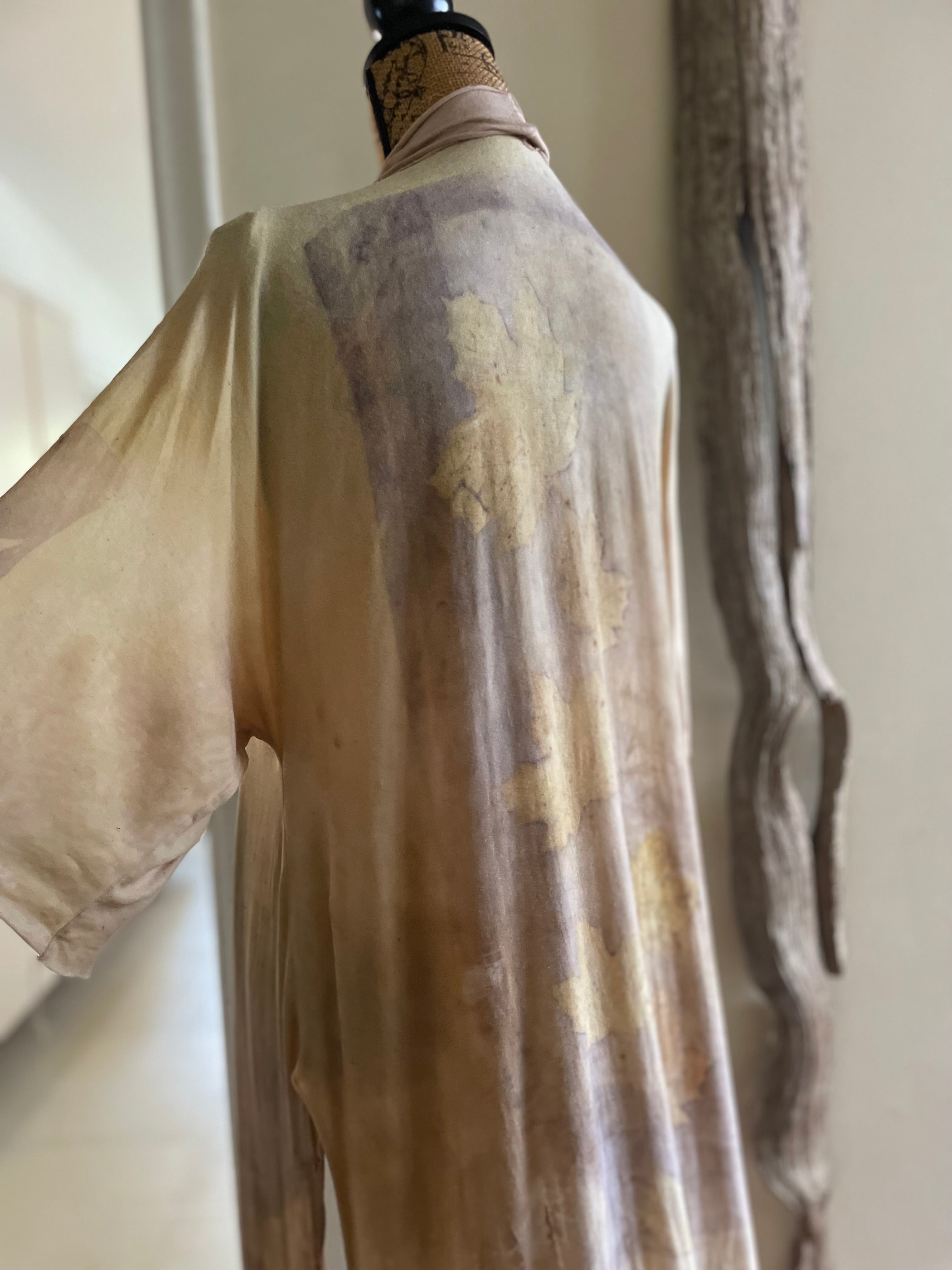 Eco Printed Kimono Robe