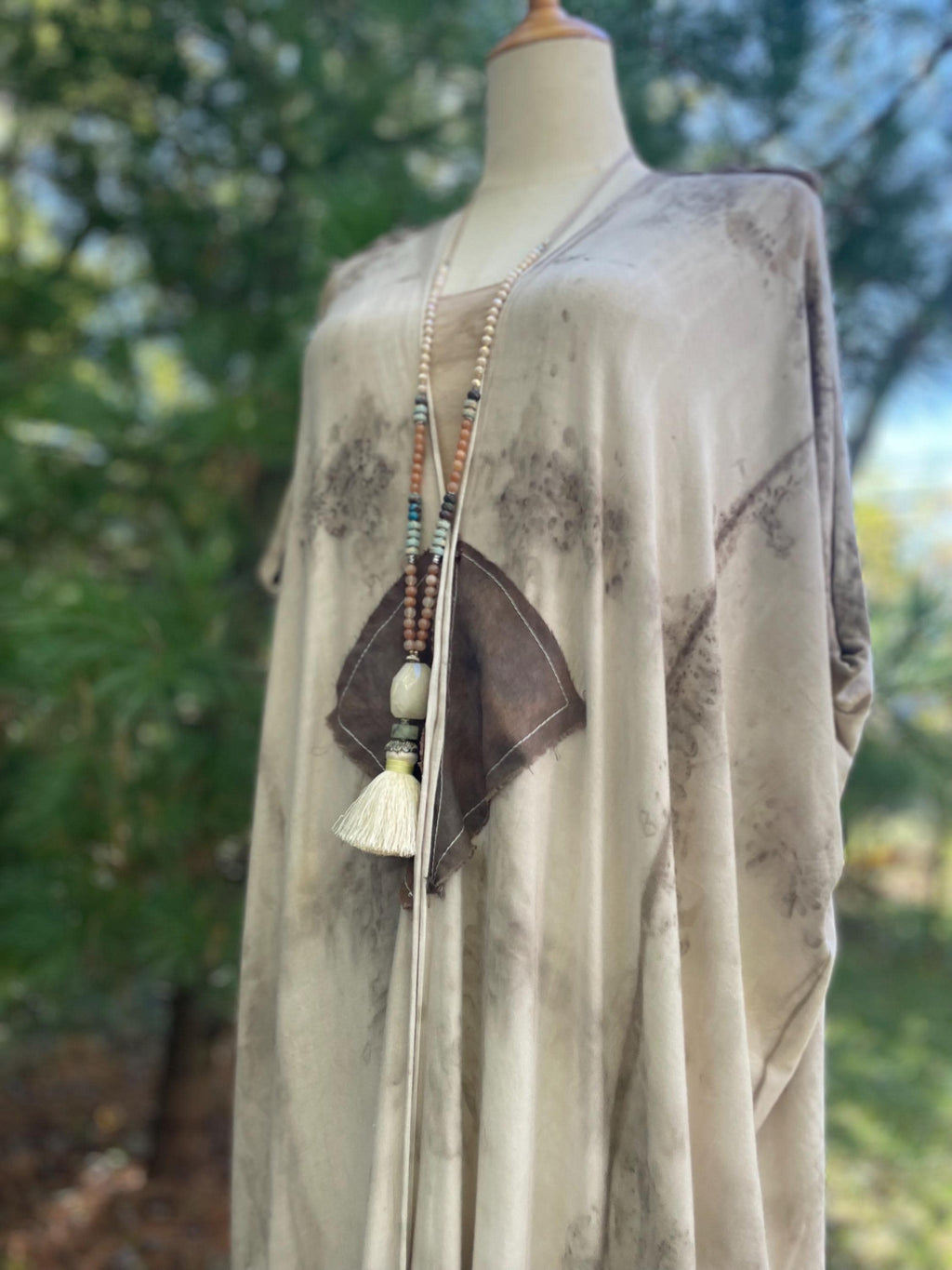 Eco Printed Caftan Robe