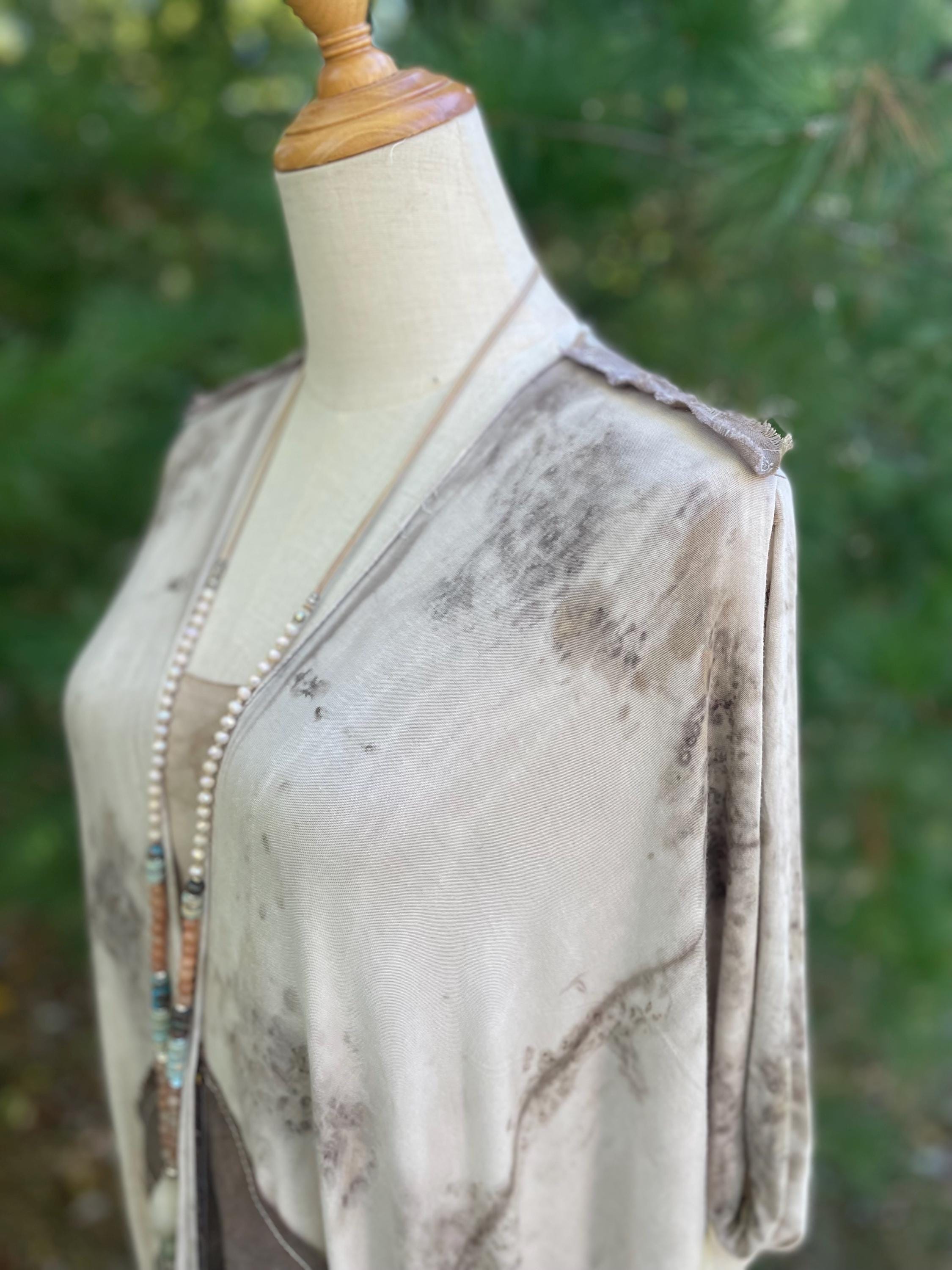 Eco Printed Caftan Robe