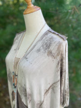 Load image into Gallery viewer, Eco Printed Kimono Robe, Bamboo Jersey light weight
