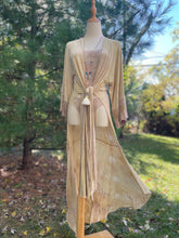 Load image into Gallery viewer, Eco Printed Kimono Robe Bamboo Jersey
