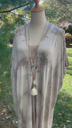 Eco Printed Caftan Robe